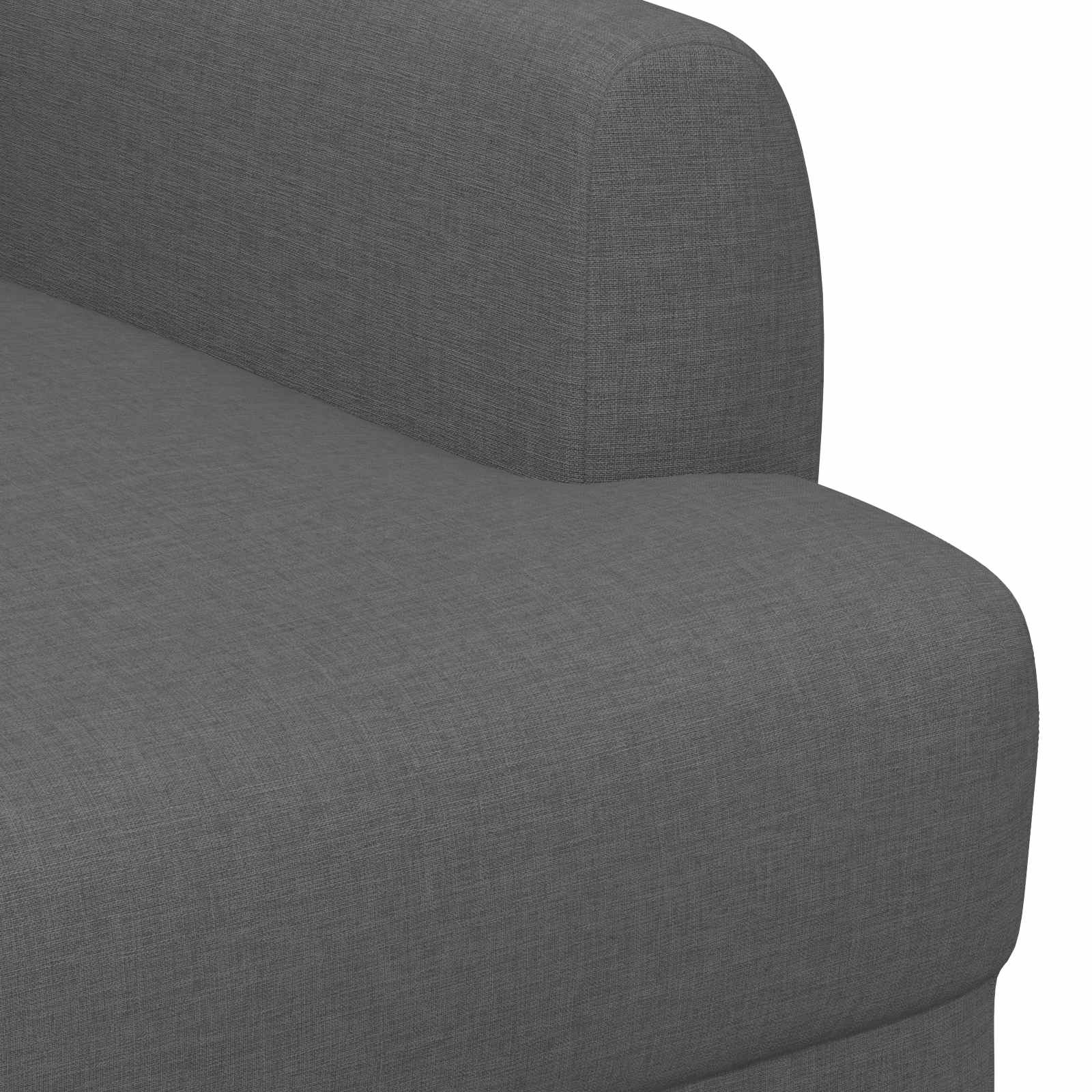 Lænestol med knap tufting Mørkegrå 116 x 67 x 80 cm Stof