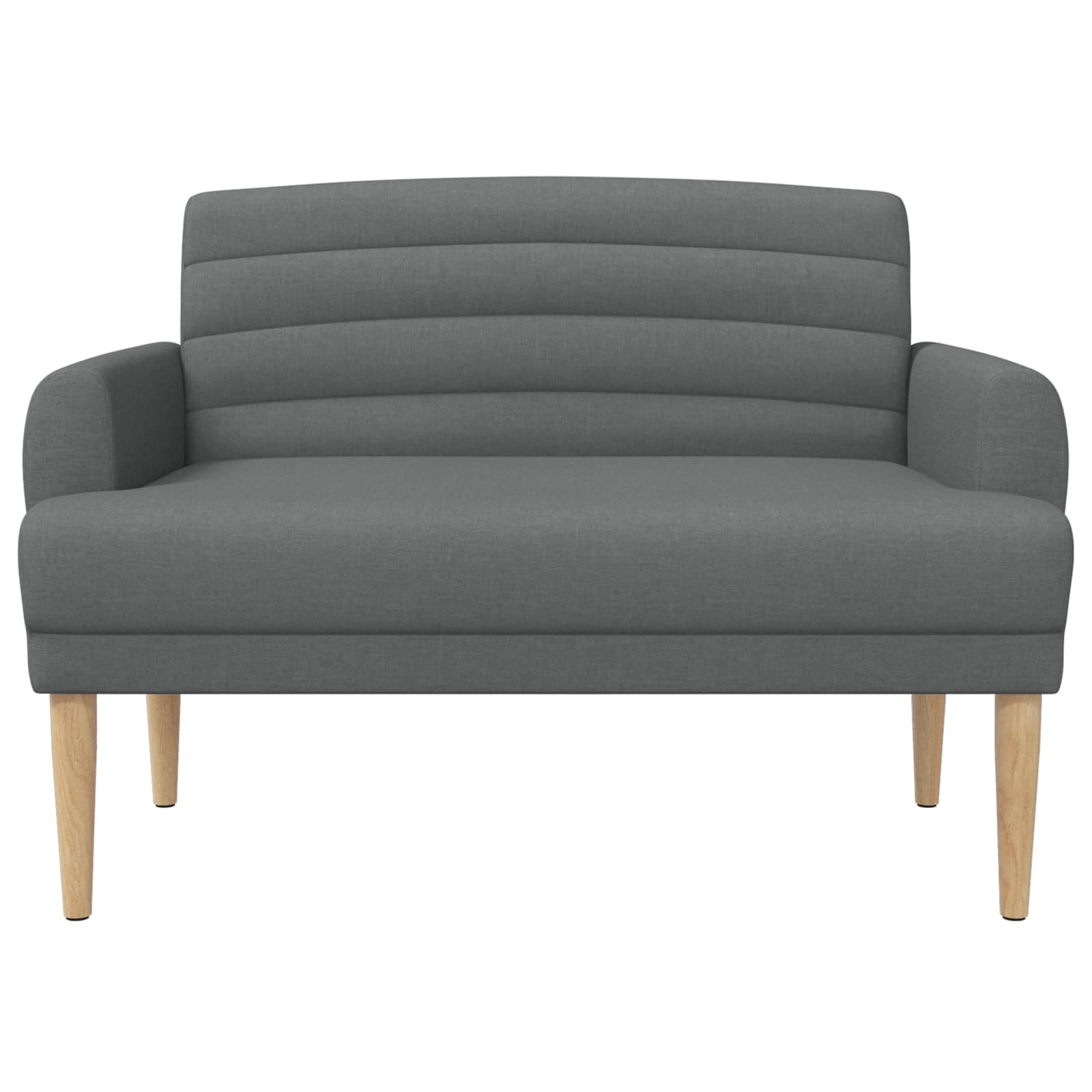 Lænestol med knap tufting Mørkegrå 116 x 67 x 80 cm Stof