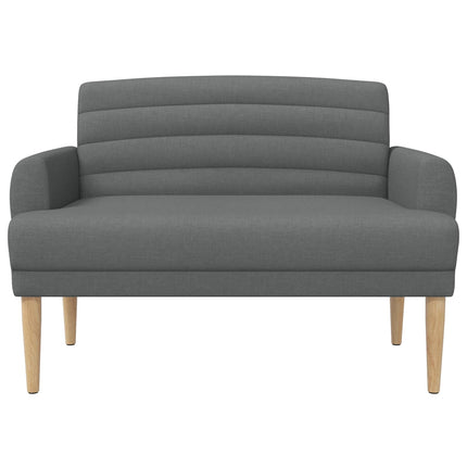 Lænestol med knap tufting Mørkegrå 116 x 67 x 80 cm Stof