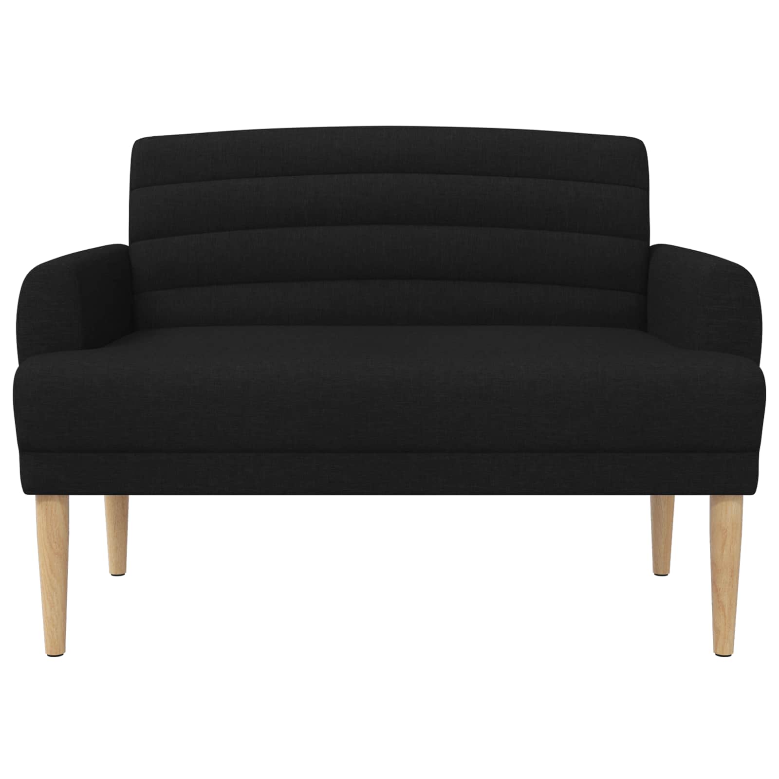 Lænestol med knap tufting Sort 116 x 67 x 80 cm Stof