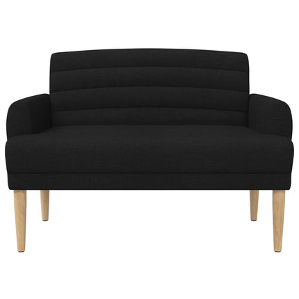 Lænestol med knap tufting Sort 116 x 67 x 80 cm Stof