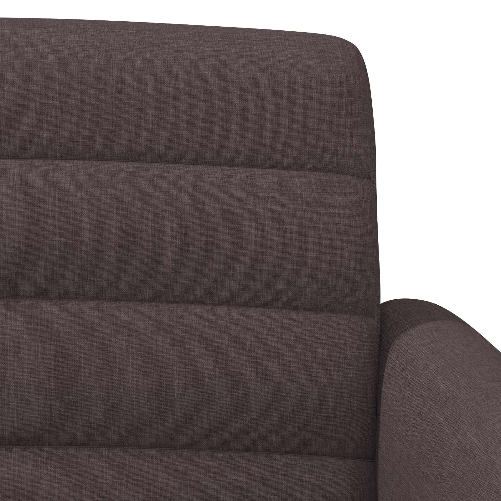 Lænestol med knap tufting Mørk Brun 116 x 67 x 80 cm Stof