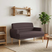 Lænestol med knap tufting Mørk Brun 116 x 67 x 80 cm Stof
