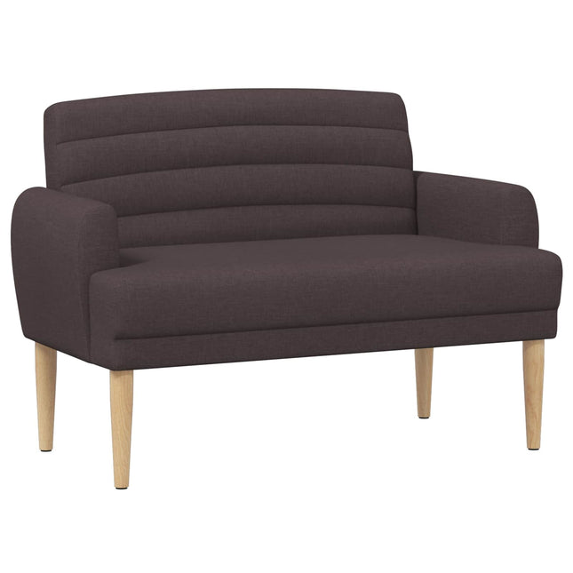 Lænestol med knap tufting Mørk Brun 116 x 67 x 80 cm Stof