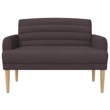 Lænestol med knap tufting Mørk Brun 116 x 67 x 80 cm Stof