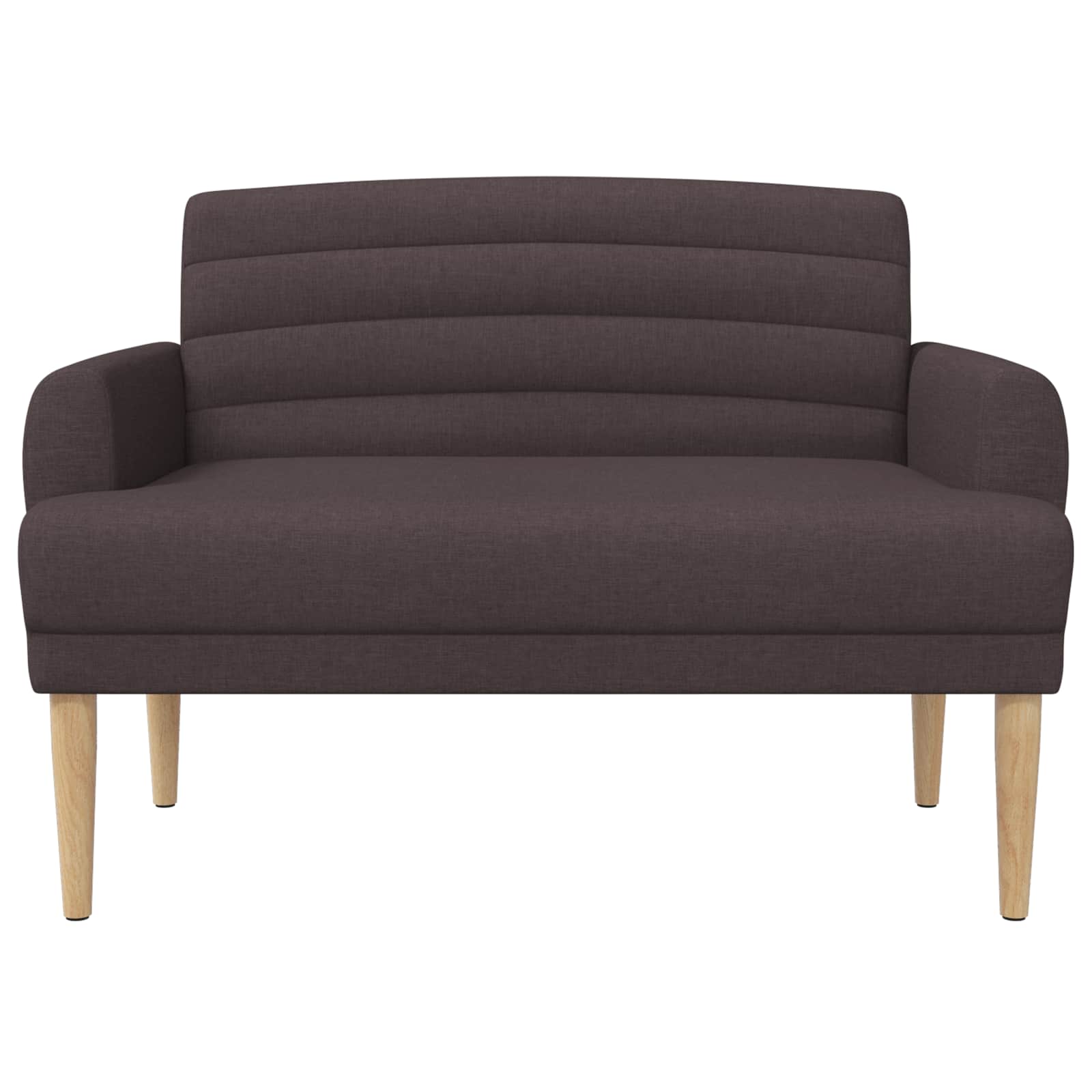 Lænestol med knap tufting Mørk Brun 116 x 67 x 80 cm Stof