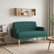 Lænestol med knap tufting Mørkegrøn 116 x 67 x 80 cm Stof