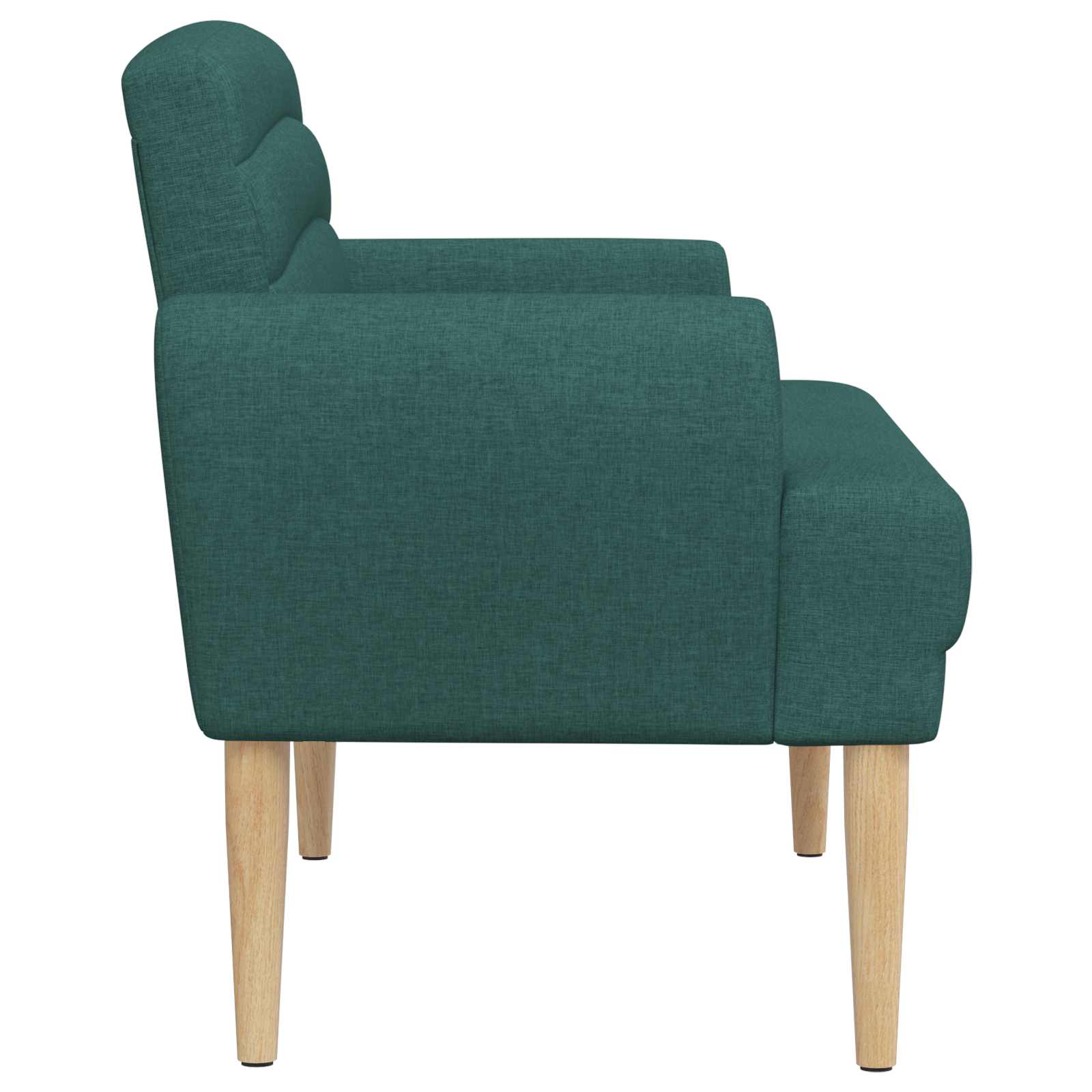 Lænestol med knap tufting Mørkegrøn 116 x 67 x 80 cm Stof