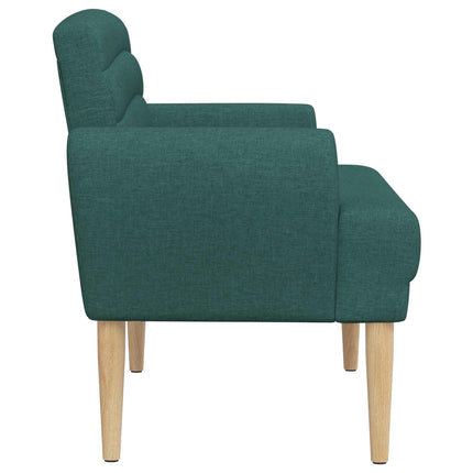 Lænestol med knap tufting Mørkegrøn 116 x 67 x 80 cm Stof