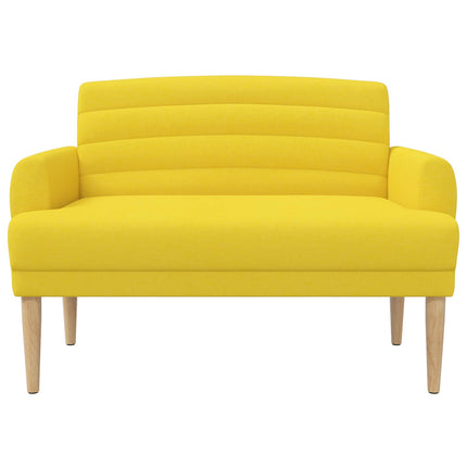 Lænestol med knap tufting Lys Gul 116 x 67 x 80 cm Stof