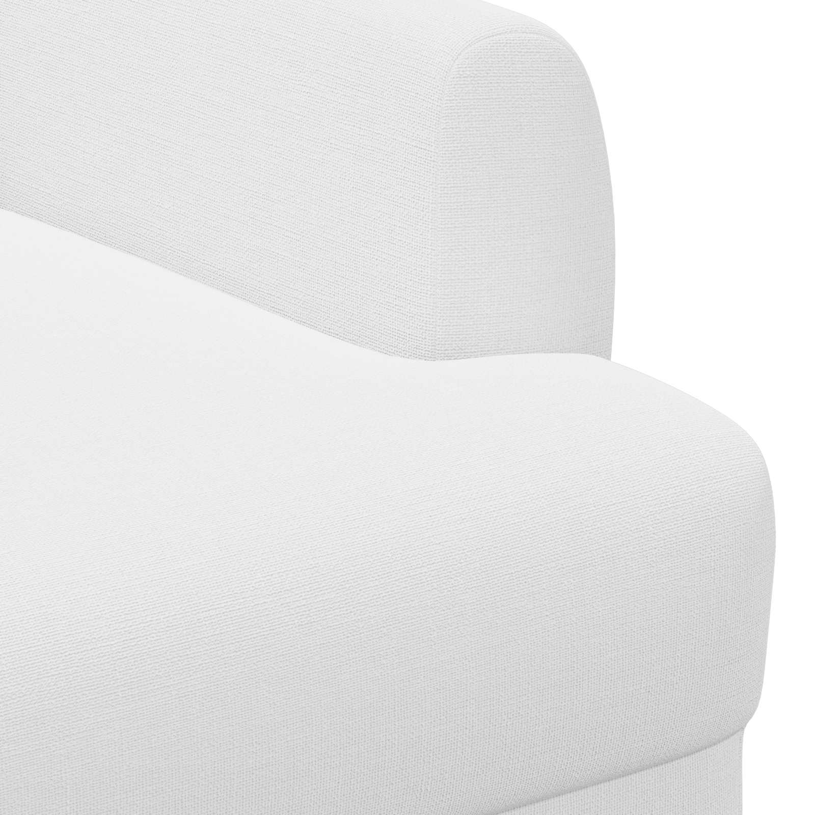 Lænestol med knap tufting Hvid 116 x 67 x 80 cm Stof