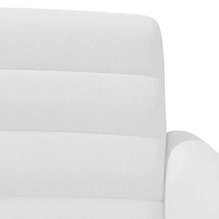 Lænestol med knap tufting Hvid 116 x 67 x 80 cm Stof