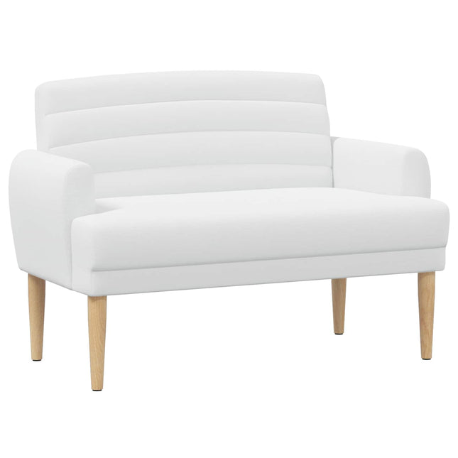Lænestol med knap tufting Hvid 116 x 67 x 80 cm Stof