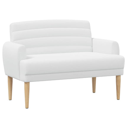 Lænestol med knap tufting Hvid 116 x 67 x 80 cm Stof