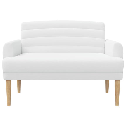 Lænestol med knap tufting Hvid 116 x 67 x 80 cm Stof