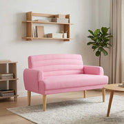 Lænestol med knap tufting Lyserød 116 x 67 x 80 cm Stof