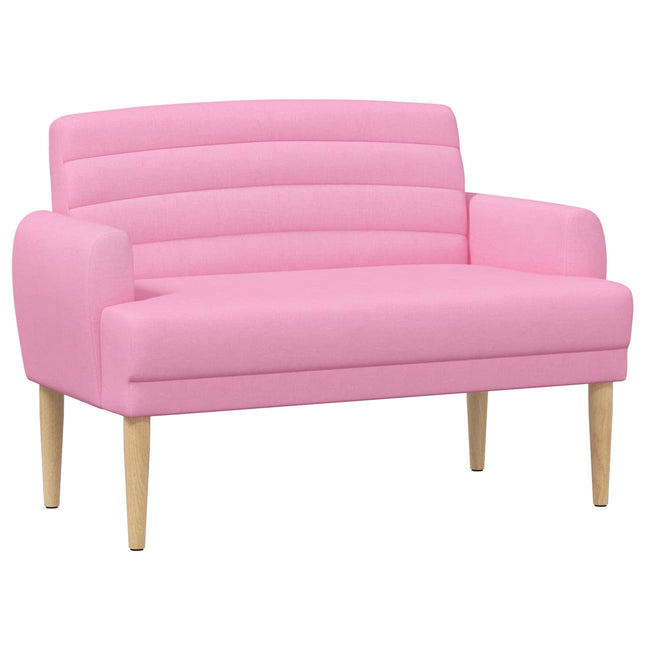 Lænestol med knap tufting Lyserød 116 x 67 x 80 cm Stof