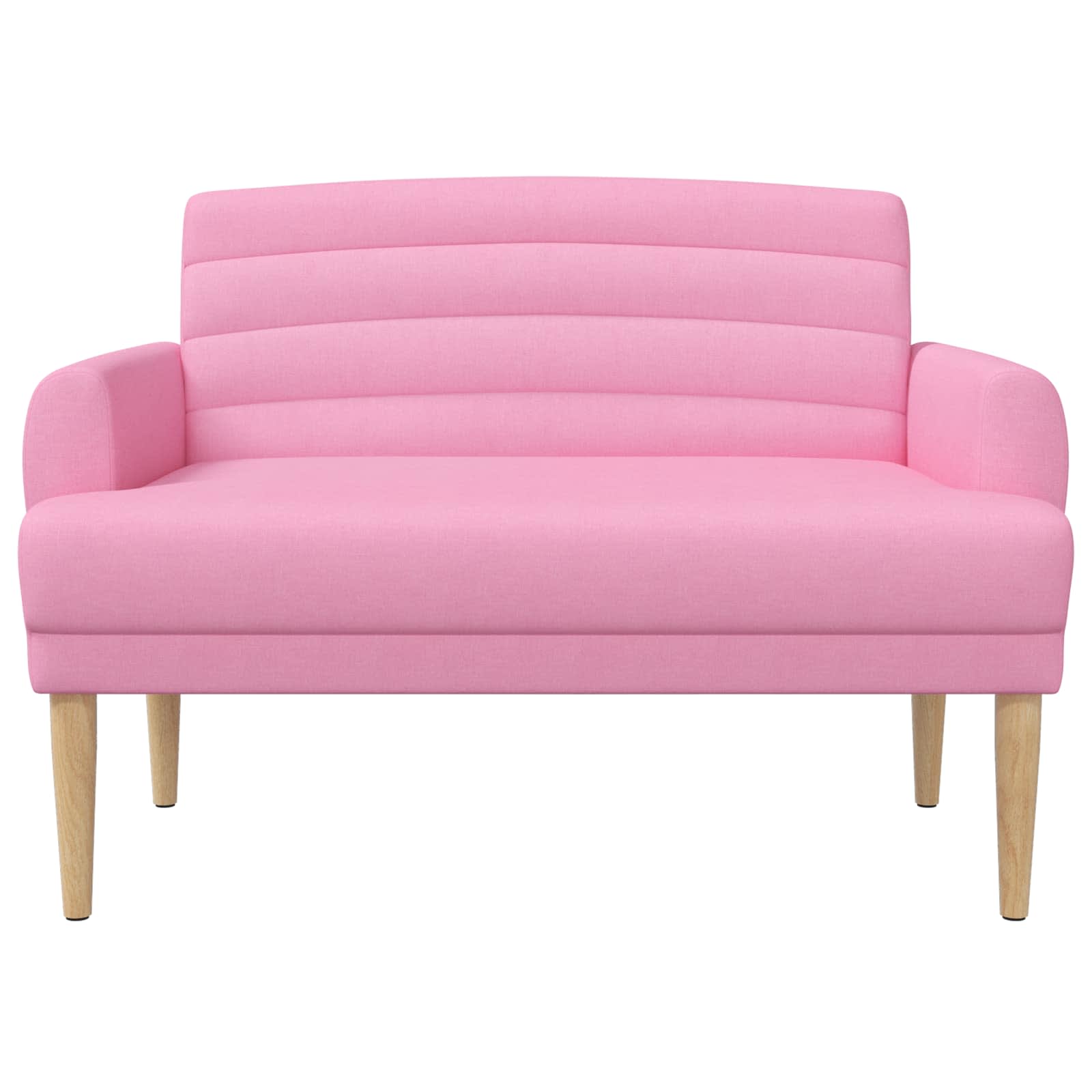 Lænestol med knap tufting Lyserød 116 x 67 x 80 cm Stof