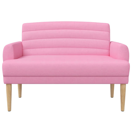 Lænestol med knap tufting Lyserød 116 x 67 x 80 cm Stof