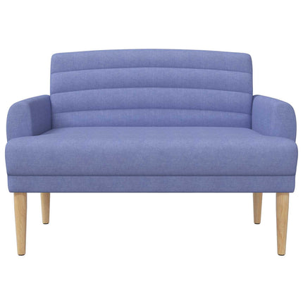 Lænestol med knap tufting Jeans blå 116 x 67 x 80 cm Stof