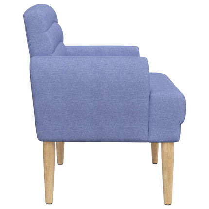 Lænestol med knap tufting Jeans blå 116 x 67 x 80 cm Stof