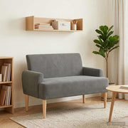 Lænestol med knap tufting Mørkegrå 116 x 67 x 81 cm Velourstof