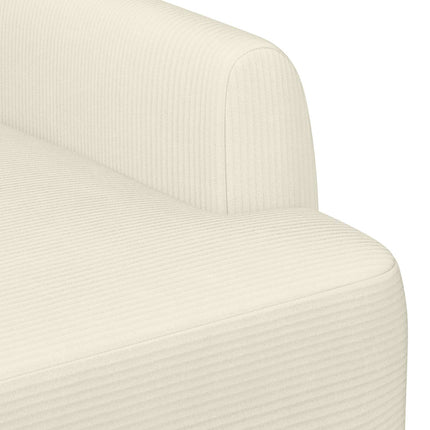 Lænestol med knap tufting Cremefarvet 116 x 67 x 81 cm