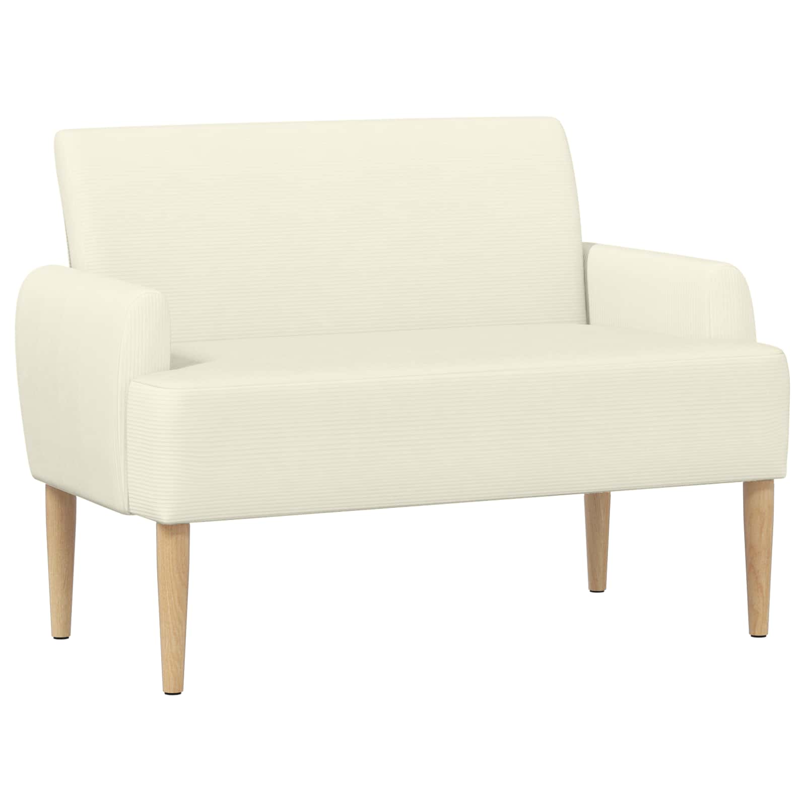 Lænestol med knap tufting Cremefarvet 116 x 67 x 81 cm