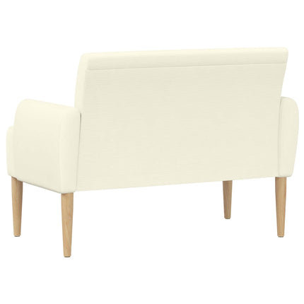 Lænestol med knap tufting Cremefarvet 116 x 67 x 81 cm