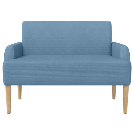 Lænestol med knap tufting Blå 116 x 67 x 81 cm Velourstof