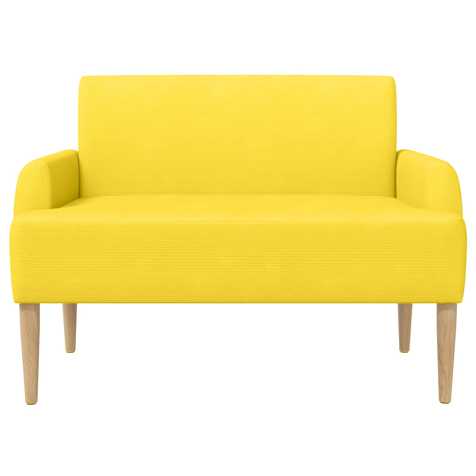 Lænestol med knap tufting Lys Gul 116 x 67 x 81 cm Velourstof