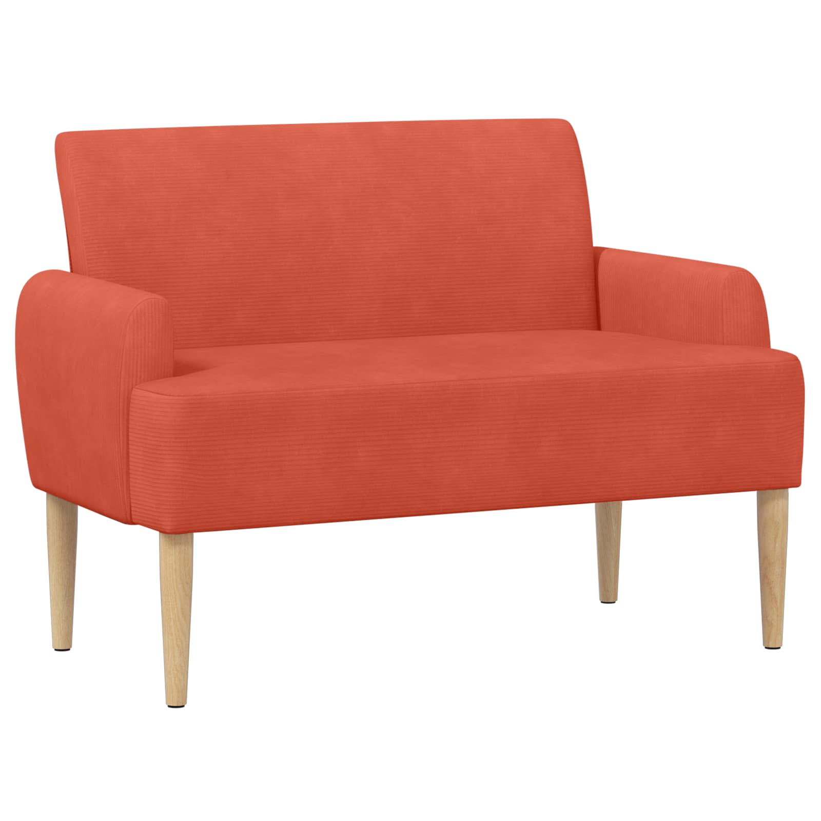 Lænestol med knap tufting Rød orange 116 x 67 x 81 cm