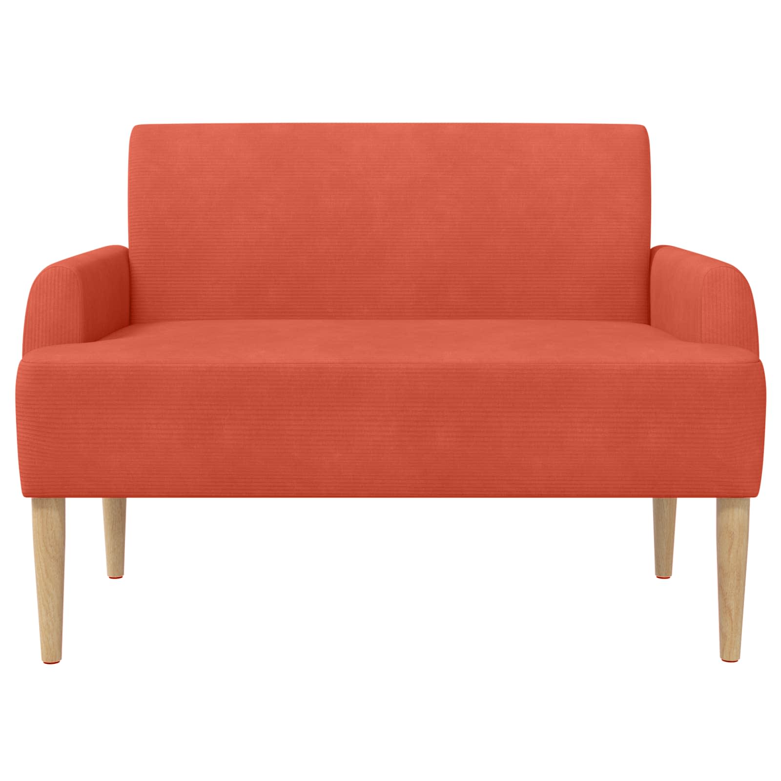 Lænestol med knap tufting Rød orange 116 x 67 x 81 cm