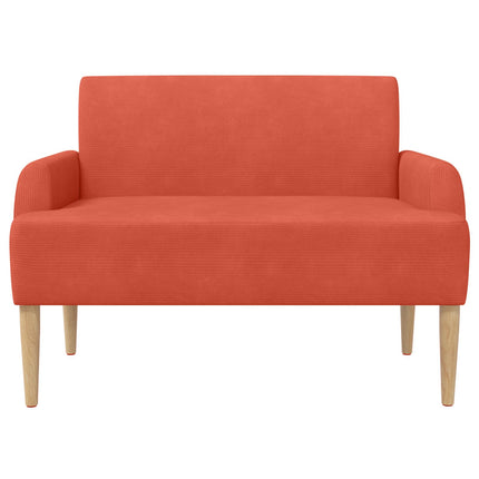 Lænestol med knap tufting Rød orange 116 x 67 x 81 cm
