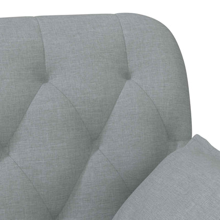 Lænestol med knap tufting Lysegrå 111 x 68 x 80 cm Stof