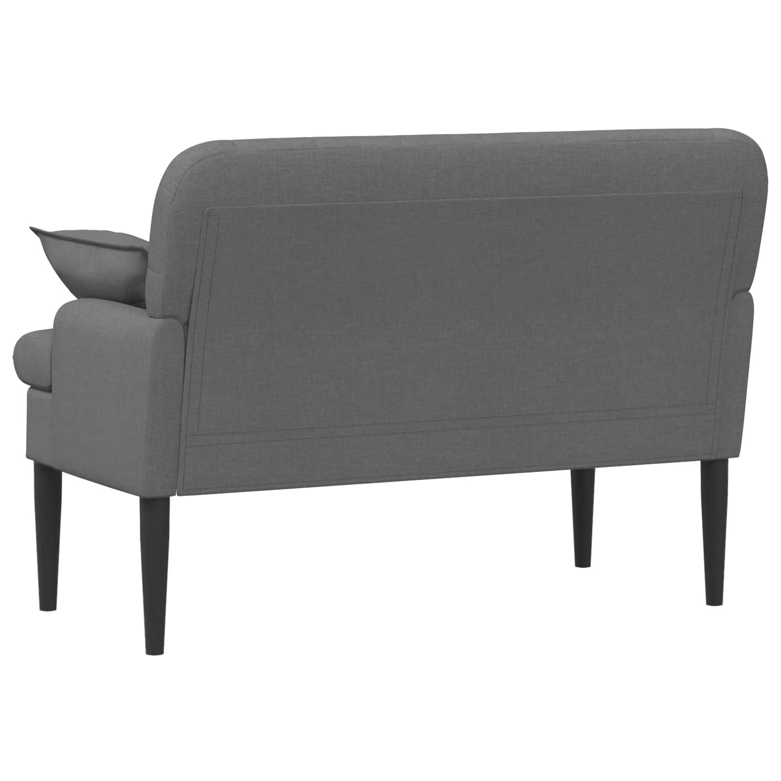 Lænestol med knap tufting Mørkegrå 111 x 68 x 80 cm Stof