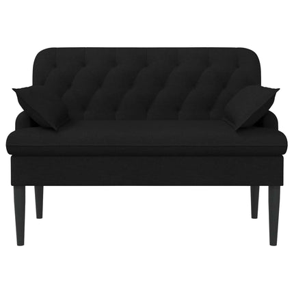 Lænestol med knap tufting Sort 111 x 68 x 80 cm Stof