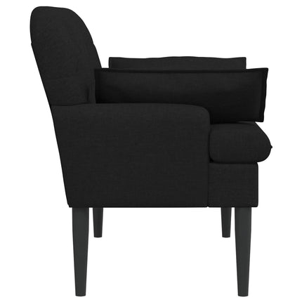 Lænestol med knap tufting Sort 111 x 68 x 80 cm Stof