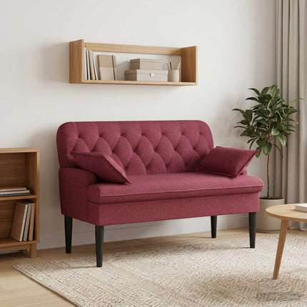 Lænestol med knap tufting Vinrød 111 x 68 x 80 cm Stof