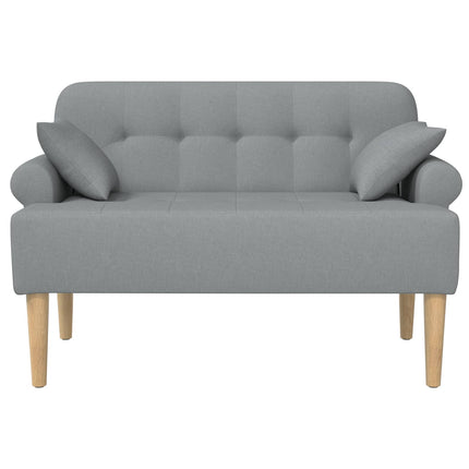 Lænestol med knap tufting Lysegrå 120 x 65 x 79 cm Stof