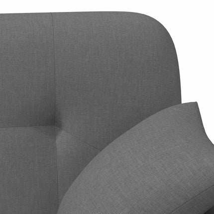 Lænestol med knap tufting Mørkegrå 120 x 65 x 79 cm Stof