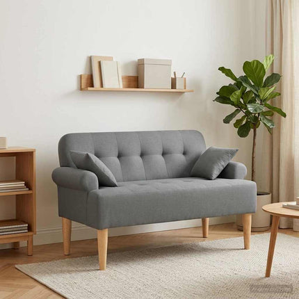 Lænestol med knap tufting Mørkegrå 120 x 65 x 79 cm Stof