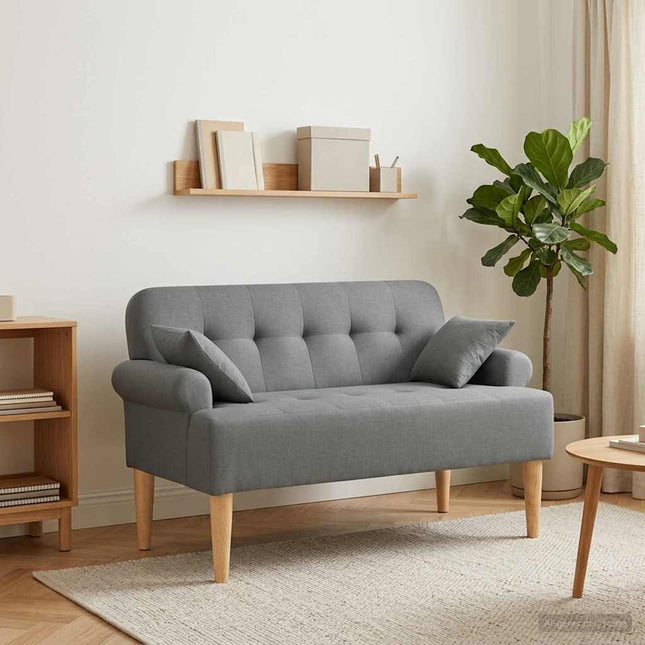 Lænestol med knap tufting Mørkegrå 120 x 65 x 79 cm Stof