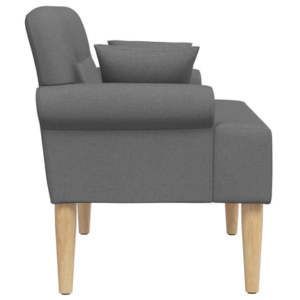 Lænestol med knap tufting Mørkegrå 120 x 65 x 79 cm Stof
