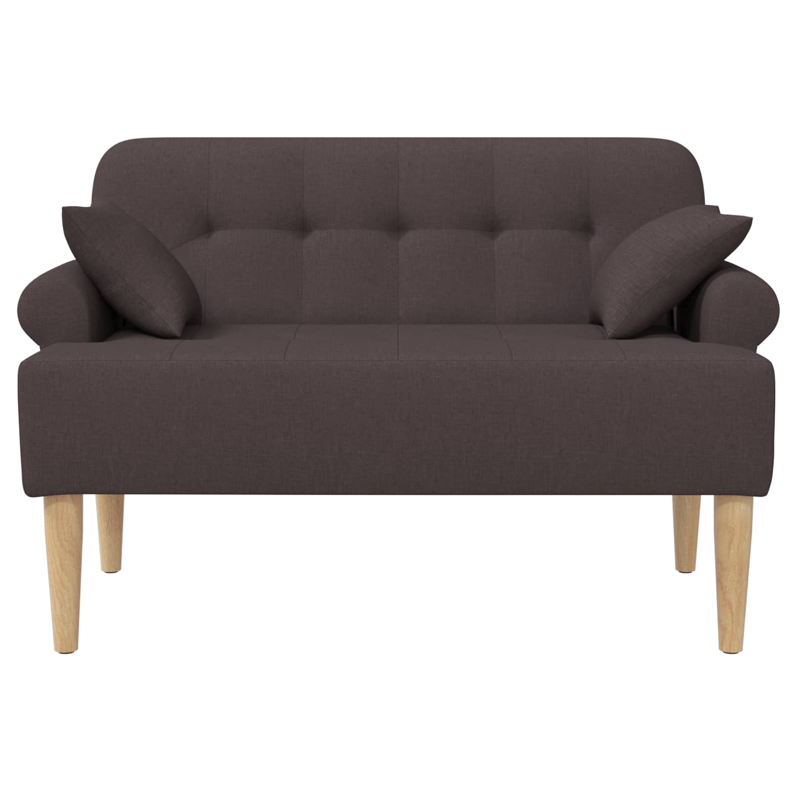 Lænestol med knap tufting Mørk Brun 120 x 65 x 79 cm Stof