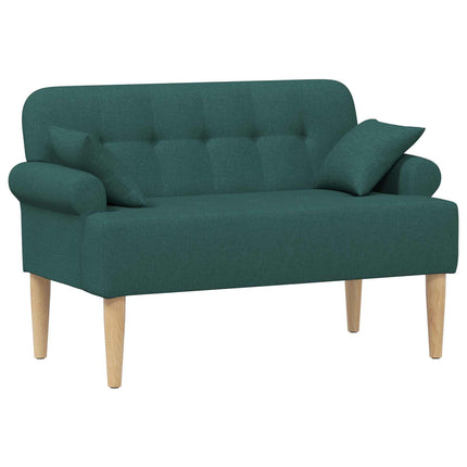 Lænestol med knap tufting Mørkegrøn 120 x 65 x 79 cm Stof