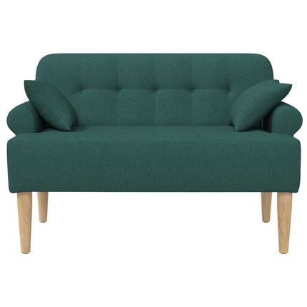 Lænestol med knap tufting Mørkegrøn 120 x 65 x 79 cm Stof