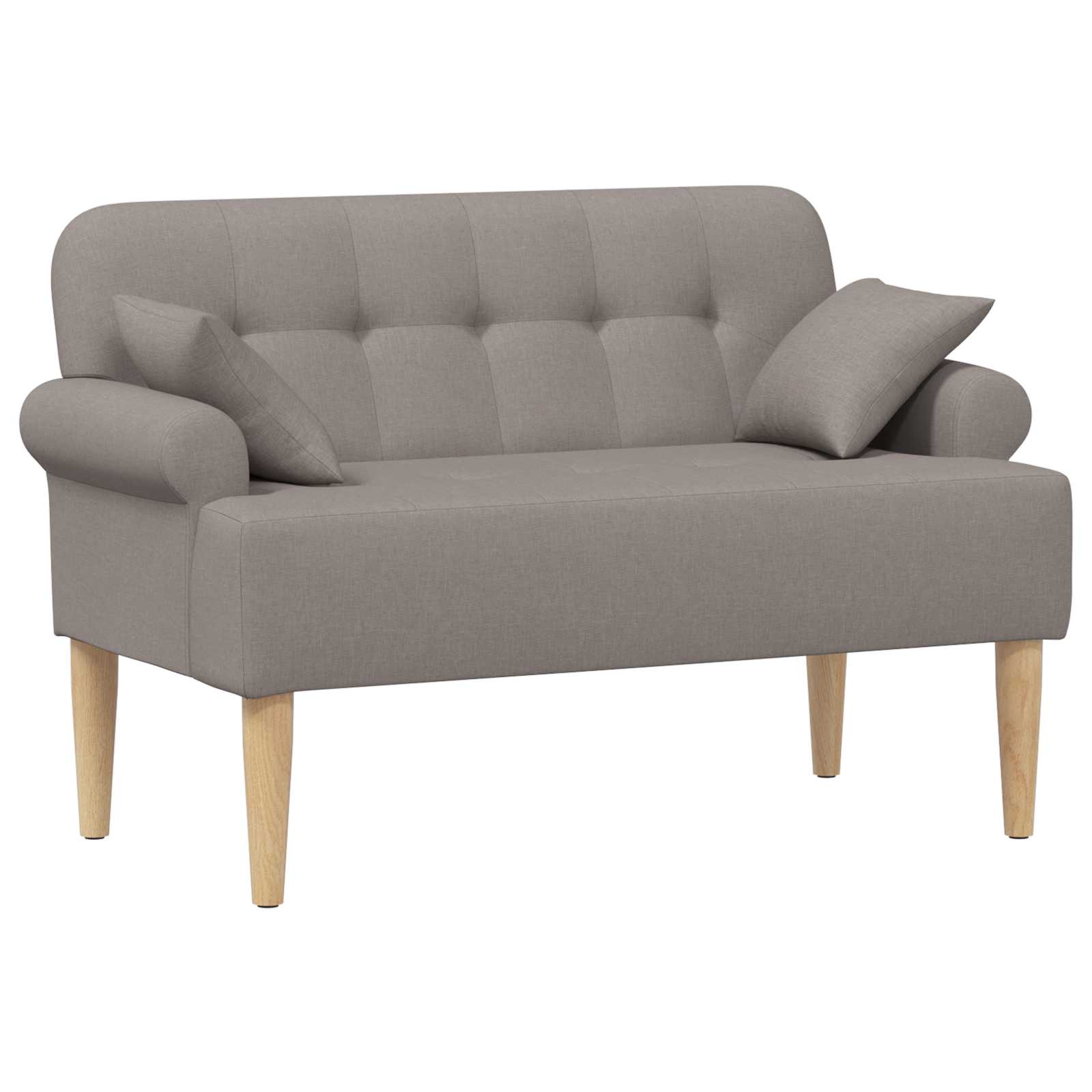 Lænestol med knap tufting Gråbrun 120 x 65 x 79 cm Stof