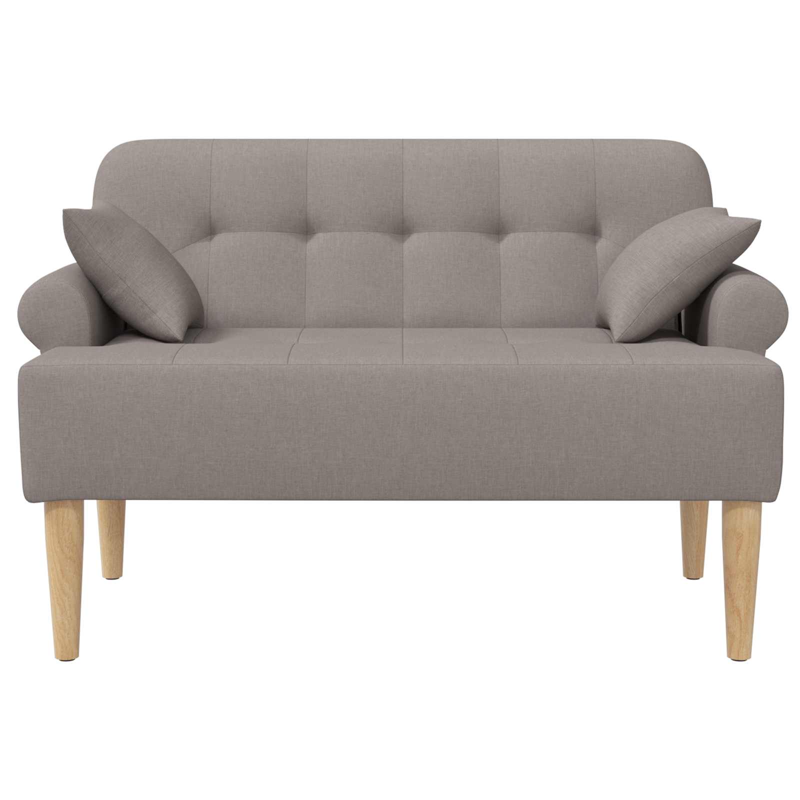 Lænestol med knap tufting Gråbrun 120 x 65 x 79 cm Stof
