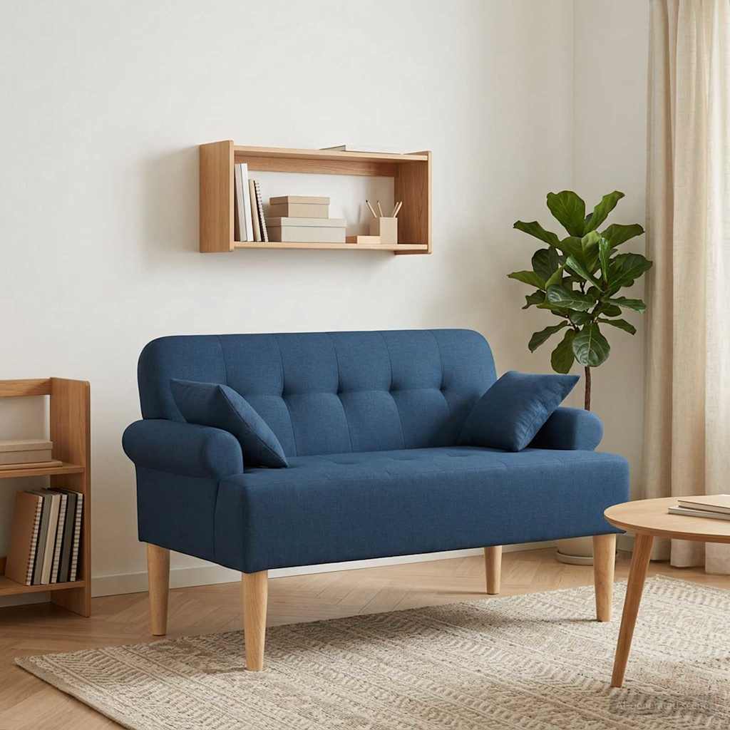 Lænestol med knap tufting Blå 120 x 65 x 79 cm Stof
